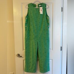 Greylin Green Eyelet Jumpsuit